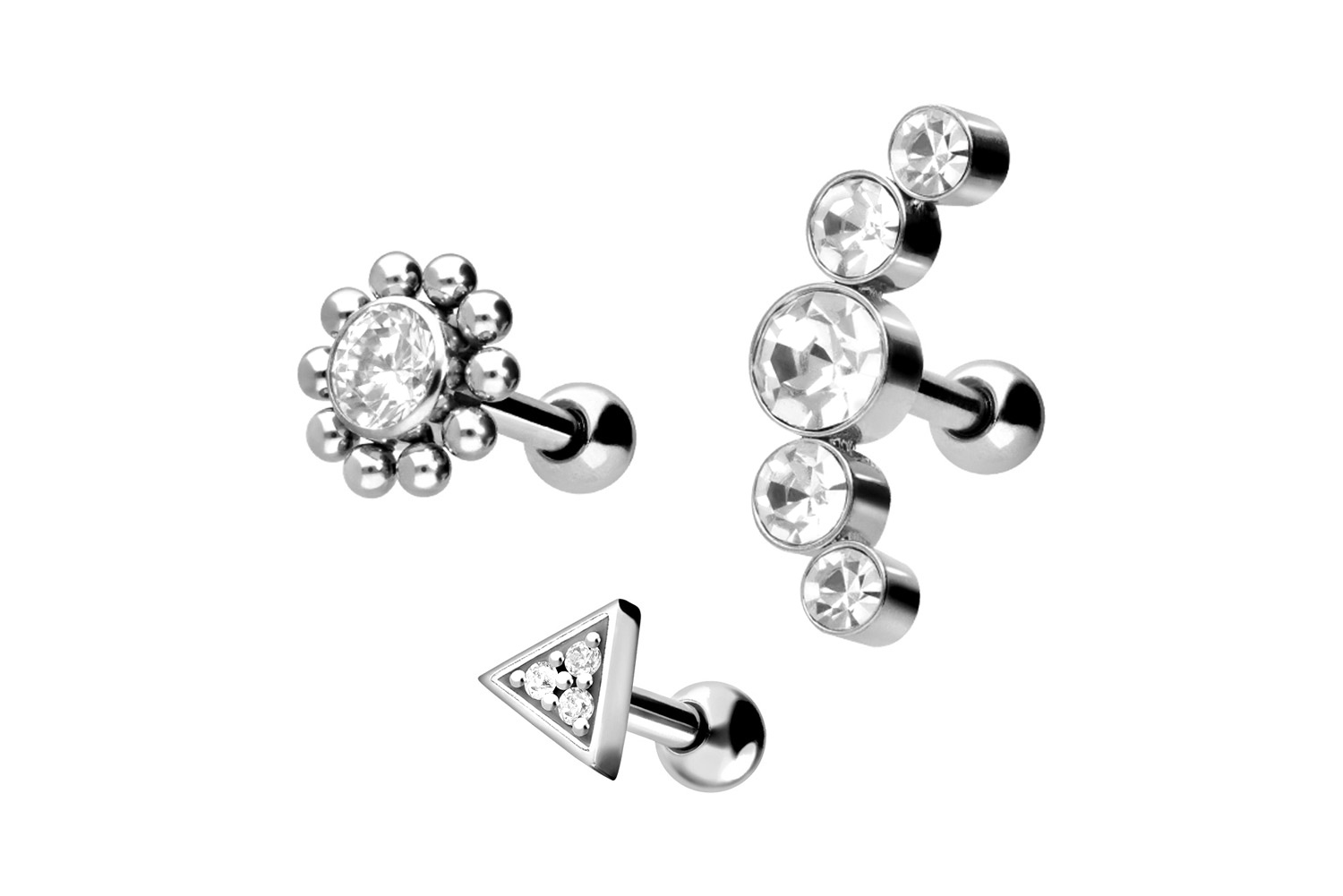 SET Chirurgenstahl Ohrpiercing MIX